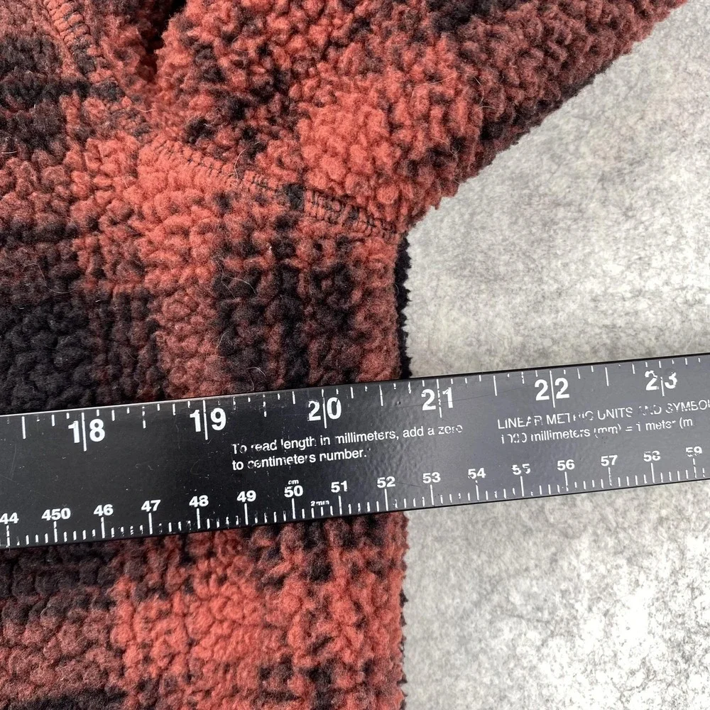 Carhartt Jacket Youth L 12-14 Red Plaid Sherpa Fleece Full Zip Pockets Warm
